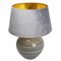 Distribuidor - Lâmpadas Diversas | Sobre Mesas Decoração | SOBREMESA BETTA 1XE27 GRIS BRILLO 58X45X45 CM Ref: 134471028